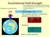Gravitational field strength Definition