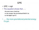Gravitational field strength equation