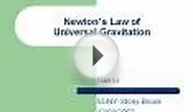 Newton’s Law of Universal Gravitation