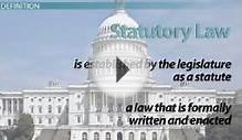 What Is Statutory Law? - Definition, Cases & Examples